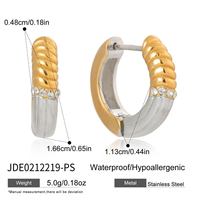 Boucles d'oreilles torsadées Gaovo Niche Design, style européen, bicolores or et argent, avec strass blancs, en acier inoxydable, bijoux de mode