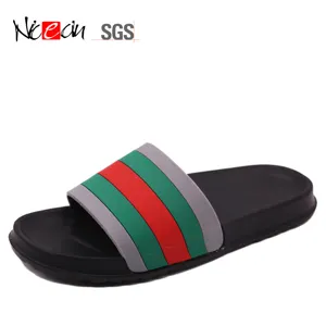 Nhà Máy Trực Tiếp Phẳng PVC 3 Màu Băng Ladies Slides Và Dép Trong Nhà EVA Của Phụ Nữ Dép Đi Trong Nhà