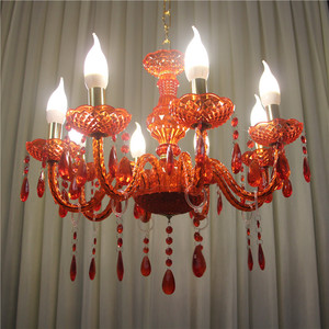 Nueva Lámpara de Araña de Cristal Acrílico Rojo, Artículos para Bodas, Decoración para Pabellones de Rituales, Accesorios para Decoración de Lugares, Guía para el Camino de Boda - Product Image 2