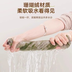 Paño de cocina Juxin de coralina, 30x30cm, absorbente y grueso, para limpieza de mesas de cocina. - Product Image 1