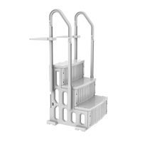 Echelle de piscine 3 marches Double main courante Escaliers avec marches antidérapantes et résistantes