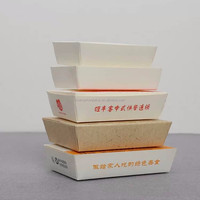 Emballages alimentaires en papier, emballages jetables, impression personnalisée du logo, boîte à lunch bento en papier kraft avec couvercle