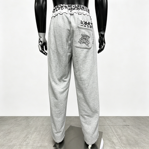 OEM Streetwear 100% Cotton Sweat Straight Pants Men Long <b>Trousers</b> Baggy Men's pants - Product Image 2