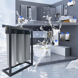 Bộ lọc nước phù hợp phổ biến 20 inch 3 giai đoạn: trầm tích trước, khối carbon UDF, lưu lượng cao cho nước uống tinh khiết trong gia đình - Product Image 3