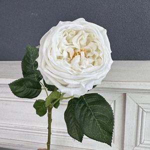 Rose artificielle en soie blanche Jinxi, décoration de mariage et de maison, 12 pouces - Product Image 1
