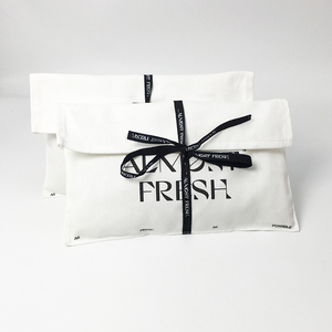High End Canvas <b>Envelope</b> Bag With Belted Product Packaging Ribbon Custom - Product Image 3