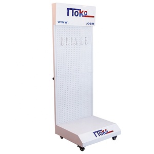 Tùy chỉnh hiện đại kim loại <span class=keywords><strong>Pegboard</strong></span> Rack hiển thị đứng cho showroom treo vườn nhà bếp công cụ điện phần cứng và phụ kiện điện thoại - Product Image 1