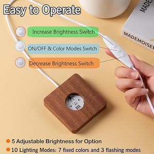 Lampada Sfera di Cristallo 3D Sistema Solare, <span class=keywords><strong>Pianeti</strong></span> Luminosi, Luce Decorativa per Casa con Base in Legno, Altri Prodotti Artigianali in Cristallo - Product Image 6