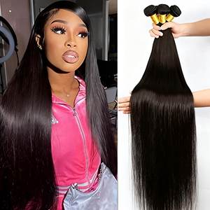 Venta al por mayor para proveedores: Cabello humano virgen brasileño Remy de alta calidad 10A 12A con cutícula alineada, doblemente liso y ondulado, con acabado sedoso a máquina. - Product Image 3