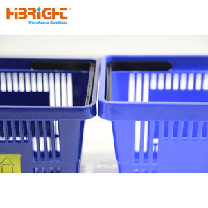 Cesta duradera de plástico de gran capacidad, cesta de supermercado de tamaño de logotipo de color personalizado - Product Image 3