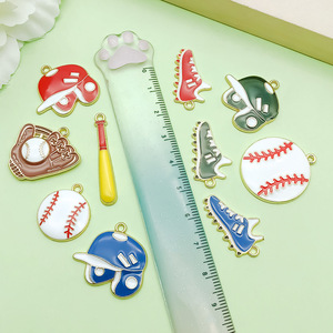 Colgante de Aleación de Zinc con Diseño de Béisbol, Tamaño Mediano, para Accesorios de Joyería DIY - Product Image 3