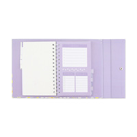 Carnet de planification personnalisé à couverture rigide, 3 volets, spirale, avec fermeture à bouton-pression, intercalaires, organisateur quotidien et hebdomadaire, journal