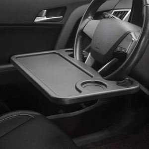 Portable Universal Drinks Holder With Multifunctional <b>Table</b> Desk Notebook Eat Work Cart Drink Coffee Holder Car Steering <b>Wheel</b> - Product Image 1