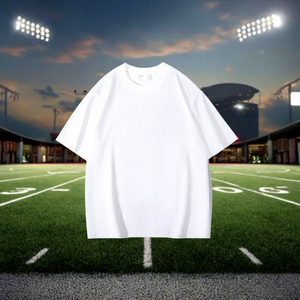 Maglietta oversize all'ingrosso con Design in bianco logo personalizzato campagna elettorale 260g 100% cotone da uomo - Product Image 1