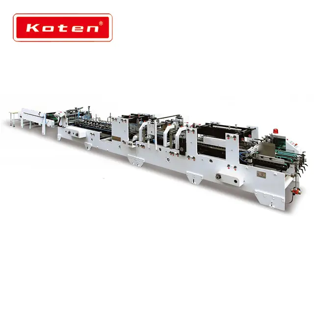 2020 New Automatic Paper Folder Gluer for 4 or 6 Corner Box