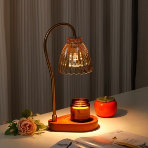 Wholesale Electric Candle Warmer Lamp Wood With <b>Timer</b> Adjustable Scented Candle Gift Luxury Modern Flower Candle Lamp Warmer - Product Image 1