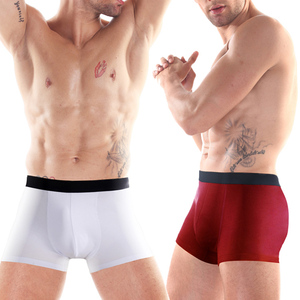 Sous-vêtements en coton sans couture <span class=keywords><strong>Boxer</strong></span> pour hommes Boxers masculins personnalisés Sexy Tight Trunks Underpants avec Lingerie élastique pour hommes <span class=keywords><strong>de</strong></span> marque - Product Image 2