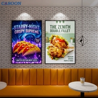 Offre échantillon café Menu boîte à lumière carré film affiche modèle