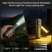 Lampe torche magnétique EDC Wurkkos HD05 3100LM 4-en-1, lampe de travail rechargeable IP68