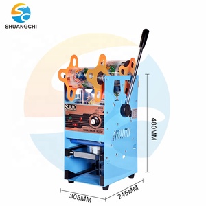 Halbautomatische 90/90mm Durchmesser <span class=keywords><strong>Bubble</strong></span>-Tea-Becher-Versiegelungsmaschine für 500 Becher, 50-250 Grad, günstiger Preis, hergestellt in China, für Papierbecher - Product Image 3