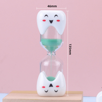 Nouvel arrivage de brosse à dents en plastique sablier minuterie de sable pour enfants 2 minutes 3 minutes pour le brossage des dents