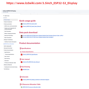 3.5 英寸 ESP32-S3 电容式触摸显示屏 320x480 IPS ST77922 TFT LCD 屏幕板，带扬声器、蓝牙和 WIFI，适用于 LVGL HMI - Product Image 5