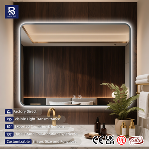 <span class=keywords><strong>Espejo</strong></span> <span class=keywords><strong>de</strong></span> <span class=keywords><strong>Baño</strong></span> LED 60X80/70X90 con Retroiluminación, Regulable, Antivaho, con Iluminación Ambiental para Maquillaje - Product Image 1