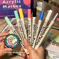 Marqueurs acryliques à pointe souple 48 couleurs, spécifiques aux étudiants, non toxiques, lavables, stylos de peinture imperméables