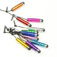 Balle en plastique à faible coût pendentif écran tactile Mobile bouchon anti-poussière stylet universel pour ipad Android fenêtre écran capacitif
