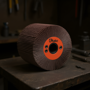 Disque abrasif à lamelles en tissu corindon 100x100 mm avec trou de fixation AB7010 grain 120 - Product Image 3