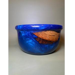 Resin Wooden Serving Bowl Modern Design Combining Natural Wood Texture With Artistic Resin Finish - Product Image 6