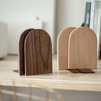 Présentoir d'étagère en bois naturel pour maison, présentoir, serre-livres en bois de hêtre pour bureau à domicile et école