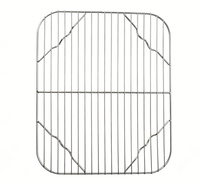 Grilles de barbecue rectangulaires en acier inoxydable 304 avec pieds, filet de cuisson vapeur carré, filet métallique pour barbecue, accessoires de cuisson en métal au carbone