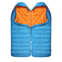 Sac de couchage double en duvet pour couple, avec fermeture éclair simple/double, pour l'extérieur, chaud et confortable en hiver