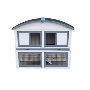 Casetta per Conigli in Legno Massiccio, Gabbia da Esterno per Conigli e Porcellini d'India con Tetto Resistente alle Intemperie, Cuccia per Piccoli Animali da Giardino - Product Image 1