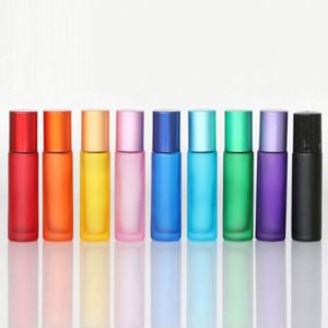 10 ml, 100 pièces, flacon portable en verre dépoli épais, sérigraphié, rechargeable, compatible avec diffuseur à bâtonnets, pour huiles essentielles et parfums de voyage - Product Image 1