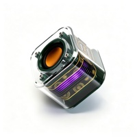 Enceinte sans fil BT 5.3 au design transparent, fabrication raffinée, son Hifi, liaison TWS BT 5.3 pour décor de bureau gamer