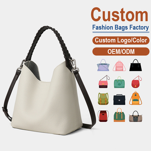 กระเป๋าทรงถังหนังวัวปรับแต่งได้กระเป๋าโท้ทหนังแท้ลำลองสไตล์เกาหลี - Product Image 1