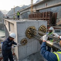 Bloc d'ancrage à coin circulaire varié de 0,5 pouce (12,7 mm) pour post-tensionnement de poteaux de pont en génie civil