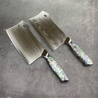 Couteau à découper les os, 67 couches d'acier Damas, lame de 4,5 mm, manche en nacre, couteau de cuisine de chef de 7 pouces
