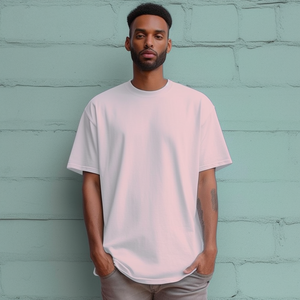 Holesale-Camiseta de manga corta de seda de hielo para hombre, Camisa ajustada informal transpirable con cuello redondo y Media manga - Product Image 3