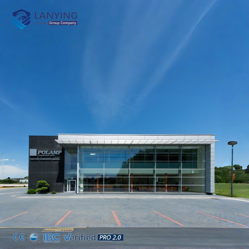 Light Steel Structure Exhibition Hall Glass