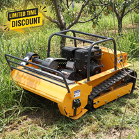 Mesin Pemotong Rumput Crawler Remote Control 1200mm dengan Pilihan Bajak Salju untuk Pekerjaan Rumput dan Semak di Pegunungan