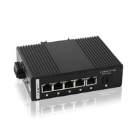 Commutateur PoE industriel Gigabit Ethernet 48V OEM, 4 ports PoE 10/100/1000M, 1 port SFP, 1 port RJ45 Uplink, commutateur réseau Ethernet