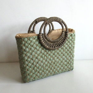 Sac De Plage Ý Tưởng Sản Phẩm Mới Ví Nữ Tay Cầm Tròn Phối Màu Sức Chứa Lớn Thời Trang Thanh Lịch Mùa Hè Túi Xách Tay Ống Hút <span class=keywords><strong>B</strong></span> - Product Image 4