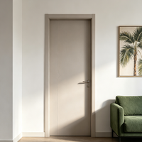 Puerta Interior de Madera Sólida QI TAI YX2501 Gris Marroquí-1, Aislamiento Acústico, Diseño Minimalista para Sala de Estar, Dormitorio, Apartamento