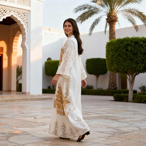 Robe Abaya Moderne Casual de Haute Qualité en Couleur Unie pour Femmes Musulmanes Nouveau Design Vêtement Quotidien Fournisseur 2026 - Product Image 4