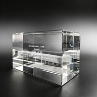 Neelpure 177996 - Premio de Cristal K9 Personalizado con Diseño Arquitectónico, Grabado Láser y Forma Rectangular