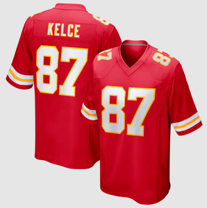 Camiseta de Fútbol en Oferta # 15 Mahomes # 10 Pacheco # Camiseta Roja de los Kansas City Chiefs para Hombre, Número 87 Kelce - Product Image 3