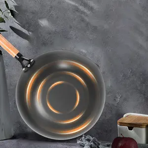 Multilayer Composite Universal 32cm Non Stick Frying Pan Chinese Wok Pan
